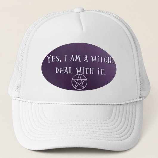 Ja, ik ben een heks, ga ermee om! trucker pet (Voorkant)