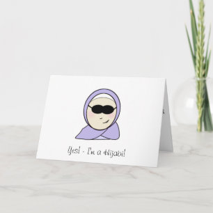 Ja, ik ben een Hijabi-groet felicitatiekaart Kaart