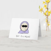 Ja, ik ben een Hijabi wenskaart Kaart (Gele Bloem)