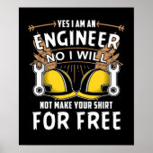 Ja, ik ben een ingenieur die citeert uit Funny Eng Poster (Voorkant)