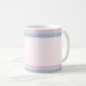 Ja, ik ben een kat moeder roze & blauw gestreept koffiemok (Voorkant rechts)