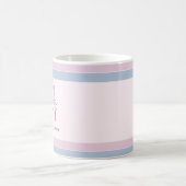 Ja, ik ben een kat moeder roze & blauw gestreept koffiemok (Center)