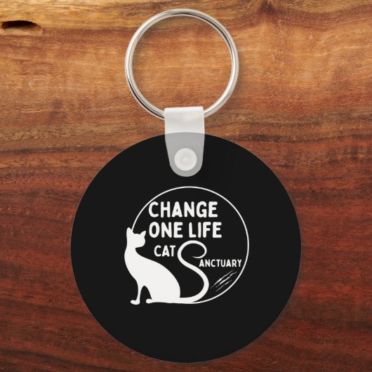 Ja, ik ben een kat Persoon Sleutelhanger (Achterkant)