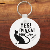 Ja, ik ben een kat Persoon Sleutelhanger (Voorkant)