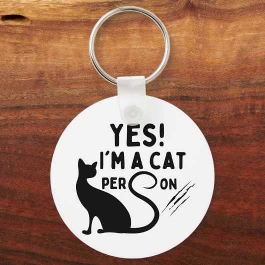 Ja, ik ben een kat Persoon Sleutelhanger (Voorkant)