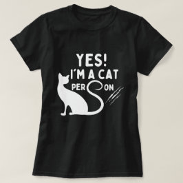 Ja, ik ben een kattenmens t-shirt