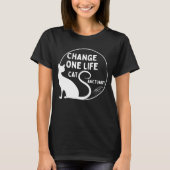 Ja, ik ben een kattenmens t-shirt (Voorkant)