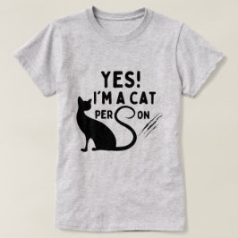 Ja, ik ben een kattenmens t-shirt