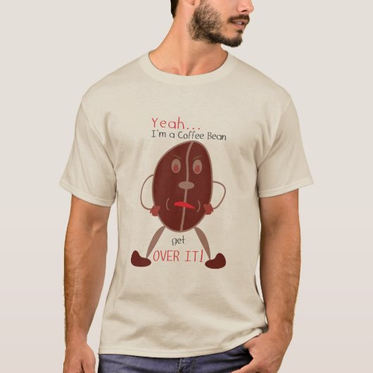 Ja, ik ben een koffiebonen die over het grappige M T-shirt (Voorkant)