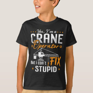 Ja, ik ben een kraanmachinist bouwvakker site t-shirt