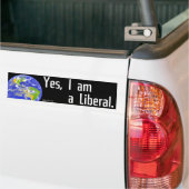 Ja, ik ben een liberaal bumpersticker (Op Truck)