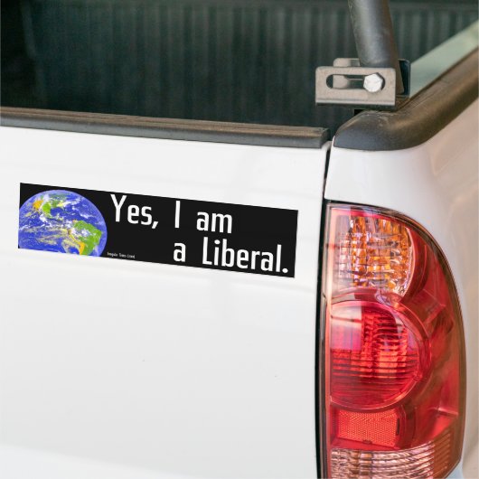 Ja, ik ben een liberaal bumpersticker (Op Truck)