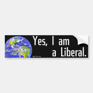 Ja, ik ben een liberaal bumpersticker