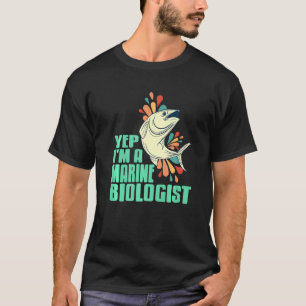 Ja, ik ben een marinier bioloog Retro Design Cadea T-shirt
