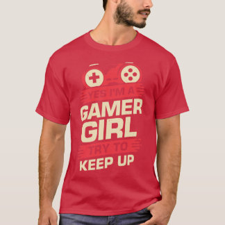 Ja, ik ben een meisje dat probeert om op te houden t-shirt