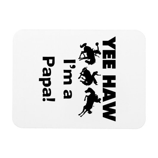 Ja, ik ben een Papa T-shirts en GIfts Magneet (Horizontaal)