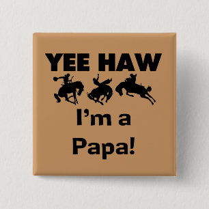 Ja, ik ben een Papa T-shirts en GIfts Vierkante Button 5,1 Cm