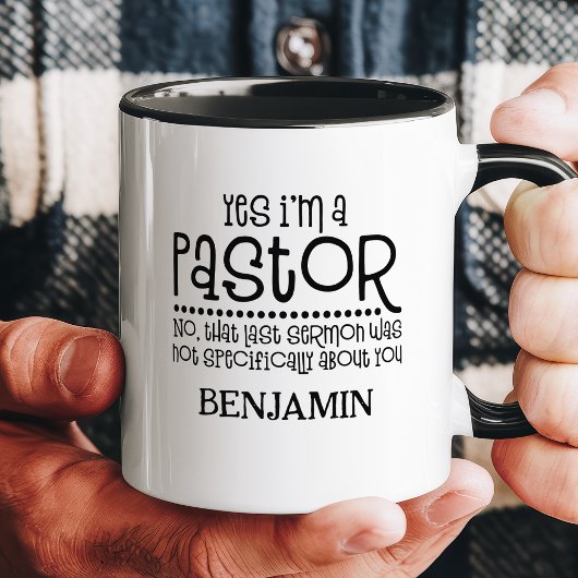 Ja, ik ben een pastor - Leuke Religieuze Aangepast Mok