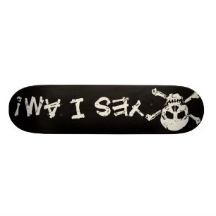 Ja, ik ben (een piraat) skateboard