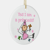 Ja, ik ben een prinses keramisch ornament (Rechts)