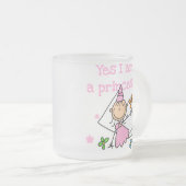 Ja, ik ben een prinses. matglas koffiemok (Voorkant rechts)