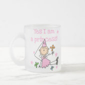 Ja, ik ben een prinses. matglas koffiemok (Links)