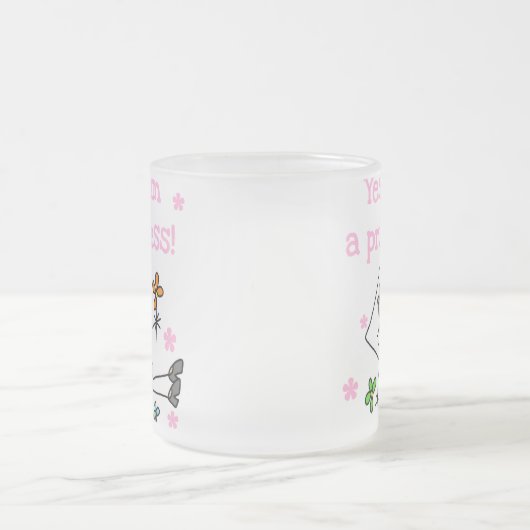 Ja, ik ben een prinses. matglas koffiemok (Center)