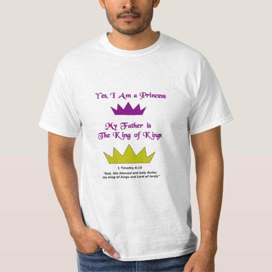 Ja, ik ben een prinses t-shirt (Voorkant)