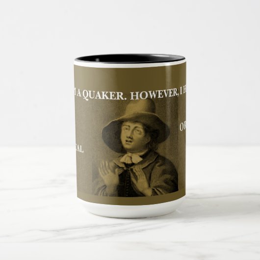 Ja, ik ben een Quaker... Mok (Midden)