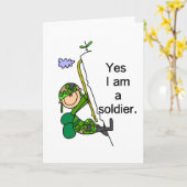 Ja, ik ben een soldaat kaart (Gele Bloem)