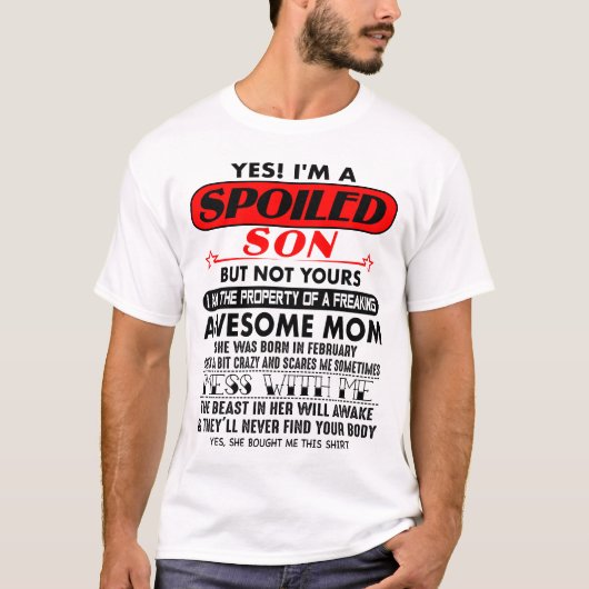 JA! IK BEN EEN SPOILED, MAAR NIET JULLIE 02 T-SHIRT (Voorkant)