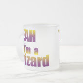 Ja, ik ben een tovenaar matglas koffiemok (Voorkant links)