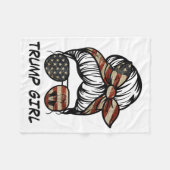 Ja, ik ben een Trump Girl die er overheen gaat - T Fleece Deken (Voorkant (Horizontaal))