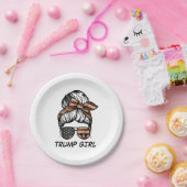 Ja, ik ben een Trump Girl die er overheen gaat - T Papieren Bordje (Feest)