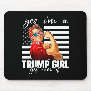 Ja, ik ben een Trump Girl Get Over It Trump 2024 Muismat