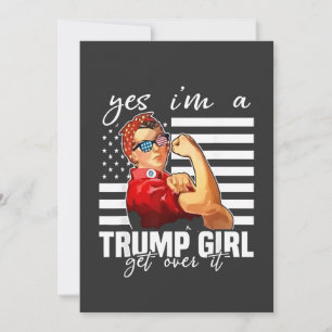 Ja, ik ben een Trump Girl Get Over It Trump Girl Feestdagenkaart