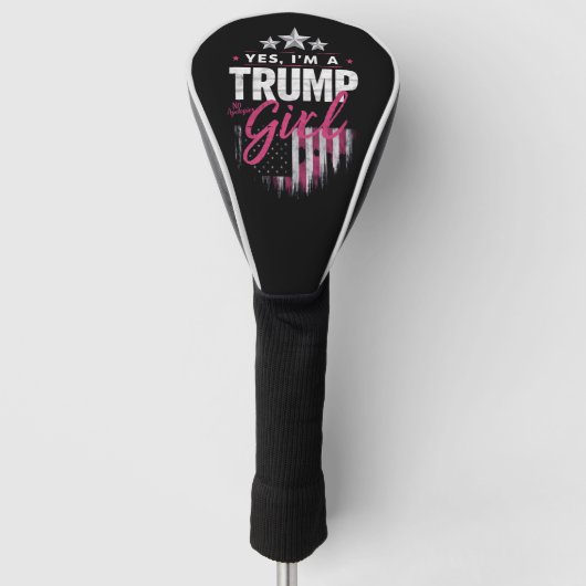 Ja, ik ben een Trump Girl No Apologies 2024 verkie Golfheadcover (Voorkant)
