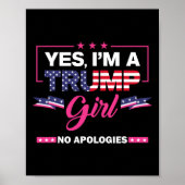 Ja, ik ben een Trump Girl No Apologies 2024 Verkie Poster (Voorkant)
