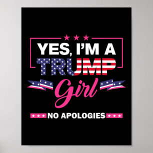 Ja, ik ben een Trump Girl No Apologies 2024 Verkie Poster