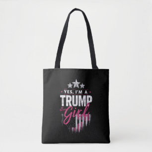 Ja, ik ben een Trump-meisje, geen excuses 2024 Ver Tote Bag