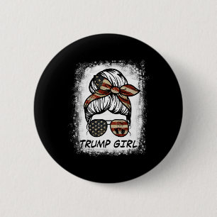 Ja, ik ben een Trump-meisje, kom eroverheen - Trum Ronde Button 5,7 Cm