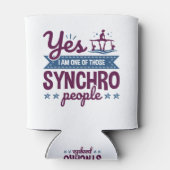 Ja, ik ben een van die Synchro-mensen die zwemmen Blikjeskoeler (Achterkant)