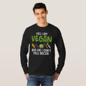 Ja, ik ben een vegetariër, nee, ik mis Bacon Veget T-shirt (Voorkant volledig)