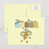 JA, ik ben een verpleegster T-shirts en cadeautjes Briefkaart (Voorkant / Achterkant)