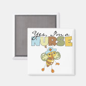 JA, ik ben een verpleegster T-shirts en cadeautjes Magneet (Voorkant / Achterkant)