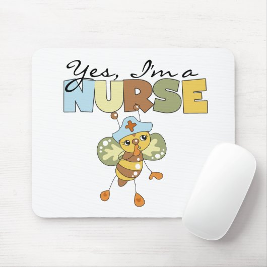 JA, ik ben een verpleegster T-shirts en cadeautjes Muismat (Met muis)