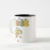 JA, ik ben een verpleegster T-shirts en cadeautjes Tweekleurige Koffiemok (Voorkant links)