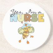 JA, ik ben een verpleegster T-shirts en cadeautjes Zandsteen Onderzetter (Voorkant)