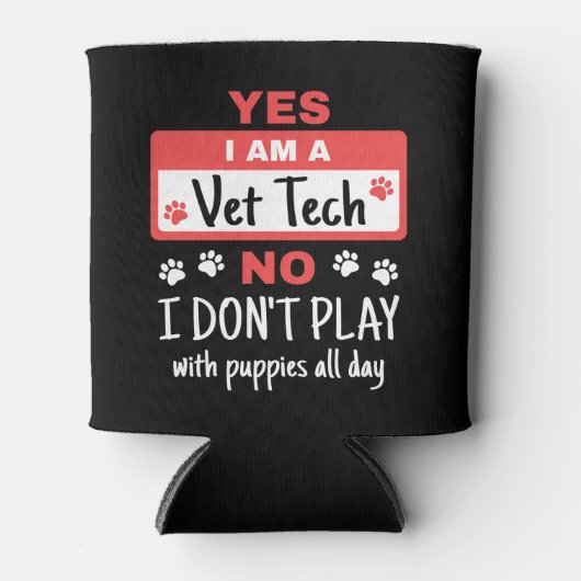 Ja ik ben een Vet Tech Spelen met Puppies Blikjeskoeler (Voorkant)