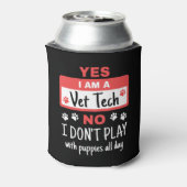 Ja ik ben een Vet Tech Spelen met Puppies Blikjeskoeler (Blikje Achterkant)